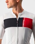 CASTELLI Cyklistický dres s krátkým rukávem - PROLOGO VII - černá/šedá/béžová