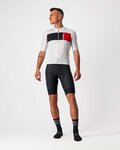 CASTELLI Cyklistický dres s krátkým rukávem - PROLOGO VII - černá/šedá/béžová