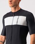 CASTELLI Cyklistický dres s krátkým rukávem - PROLOGO VII - černá/béžová/šedá