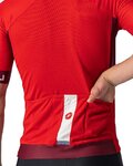 CASTELLI Cyklistický dres s krátkým rukávem - ENTRATA VI - bordó/červená