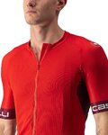 CASTELLI Cyklistický dres s krátkým rukávem - ENTRATA VI - bordó/červená