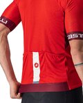 CASTELLI Cyklistický dres s krátkým rukávem - ENTRATA VI - bordó/červená