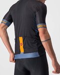 CASTELLI Cyklistický dres s krátkým rukávem - ENTRATA VI - modrá/oranžová/černá