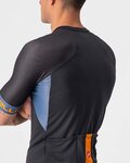 CASTELLI Cyklistický dres s krátkým rukávem - ENTRATA VI - modrá/oranžová/černá