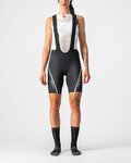 CASTELLI Cyklistické kalhoty krátké s laclem - VELOCISSIMA 3 LADY - černá