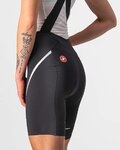 CASTELLI Cyklistické kalhoty krátké s laclem - VELOCISSIMA 3 LADY - černá