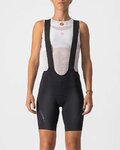 CASTELLI Cyklistické kalhoty krátké s laclem - VELOCISSIMA 3 LADY - černá
