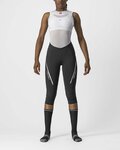 CASTELLI Cyklistické kalhoty 3/4 bez laclu - VELOCISSIMA 3 LADY - černá/stříbrná