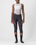 CASTELLI Cyklistické kalhoty 3/4 bez laclu - VELOCISSIMA 3 LADY - růžová/šedá