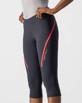 CASTELLI Cyklistické kalhoty 3/4 bez laclu - VELOCISSIMA 3 LADY - růžová/šedá