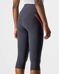 CASTELLI Cyklistické kalhoty 3/4 bez laclu - VELOCISSIMA 3 LADY - růžová/šedá