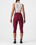 CASTELLI Cyklistické kalhoty 3/4 bez laclu - VELOCISSIMA 3 LADY  - růžová/bordó