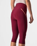 CASTELLI Cyklistické kalhoty 3/4 bez laclu - VELOCISSIMA 3 LADY  - růžová/bordó