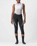 CASTELLI Cyklistické kalhoty 3/4 bez laclu - VELOCISSIMA 3 LADY - světle modrá/černá