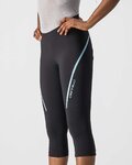 CASTELLI Cyklistické kalhoty 3/4 bez laclu - VELOCISSIMA 3 LADY - světle modrá/černá