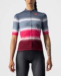 CASTELLI Cyklistický dres s krátkým rukávem - DOLCE LADY - bordó/modrá