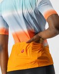 CASTELLI Cyklistický dres s krátkým rukávem - DOLCE LADY - oranžová/modrá