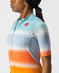 CASTELLI Cyklistický dres s krátkým rukávem - DOLCE LADY - oranžová/modrá