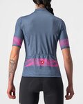 CASTELLI Cyklistický dres s krátkým rukávem - FENICE LADY - modrá/růžová