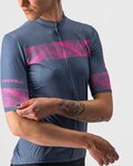 CASTELLI Cyklistický dres s krátkým rukávem - FENICE LADY - modrá/růžová