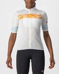 CASTELLI Cyklistický dres s krátkým rukávem - FENICE LADY - ivory/oranžová