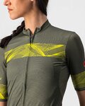 CASTELLI Cyklistický dres s krátkým rukávem - FENICE LADY - žlutá/zelená