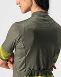 CASTELLI Cyklistický dres s krátkým rukávem - FENICE LADY - žlutá/zelená
