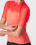 CASTELLI Cyklistický dres s krátkým rukávem - VELOCISSIMA LADY - růžová/oranžová