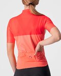 CASTELLI Cyklistický dres s krátkým rukávem - VELOCISSIMA LADY - růžová/oranžová