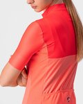 CASTELLI Cyklistický dres s krátkým rukávem - VELOCISSIMA LADY - růžová/oranžová