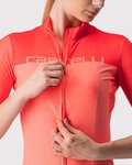 CASTELLI Cyklistický dres s krátkým rukávem - VELOCISSIMA LADY - růžová/oranžová