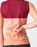 CASTELLI Cyklistický dres bez rukávů - VELOCISSIMA LADY - bordó/růžová