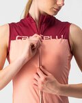 CASTELLI Cyklistický dres bez rukávů - VELOCISSIMA LADY - bordó/růžová