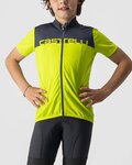 CASTELLI Cyklistický dres s krátkým rukávem - NEO PROLOGO KIDS - žlutá/modrá