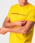 CASTELLI Cyklistické triko s krátkým rukávem - VENTAGLIO TEE - žlutá