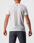 CASTELLI Cyklistické triko s krátkým rukávem - MAURIZIO TEE - šedá/bílá