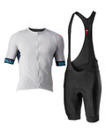 CASTELLI Cyklistický krátký dres a krátké kalhoty - ENTRATA VI - černá/šedá