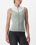 CASTELLI Cyklistický dres bez rukávů - SOLARIS LADY - zelená/ivory