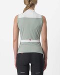 CASTELLI Cyklistický dres bez rukávů - SOLARIS LADY - zelená/ivory