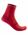 CASTELLI Cyklistické ponožky klasické - ROSSO CORSA 11 LADY  - červená
