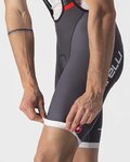 CASTELLI Cyklistické kalhoty krátké s laclem - COMPETIZION KIT - šedá