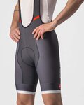 CASTELLI Cyklistické kalhoty krátké s laclem - COMPETIZION KIT - šedá