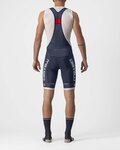 CASTELLI Cyklistické kalhoty krátké s laclem - COMPETIZIONE KIT - stříbrná/modrá