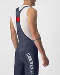 CASTELLI Cyklistické kalhoty krátké s laclem - COMPETIZIONE KIT - stříbrná/modrá