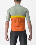 CASTELLI Cyklistický dres s krátkým rukávem - A BLOCCO - oranžová/bordó/zelená/žlutá