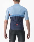 CASTELLI Cyklistický dres s krátkým rukávem - A BLOCCO - modrá/oranžová