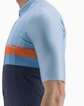 CASTELLI Cyklistický dres s krátkým rukávem - A BLOCCO - modrá/oranžová