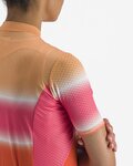 CASTELLI Cyklistický dres s krátkým rukávem - DOLCE LADY - červená/oranžová