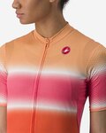 CASTELLI Cyklistický dres s krátkým rukávem - DOLCE LADY - červená/oranžová