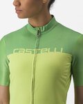 CASTELLI Cyklistický dres s krátkým rukávem - VELOCISSIMA LADY - zelená/žlutá